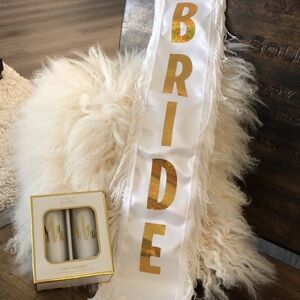 Bridal sash  with shot glasses